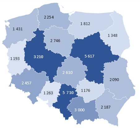 mapa karto województwa Power BI do map w Excelu