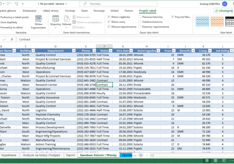 Szkolenie stacjonarne Excel