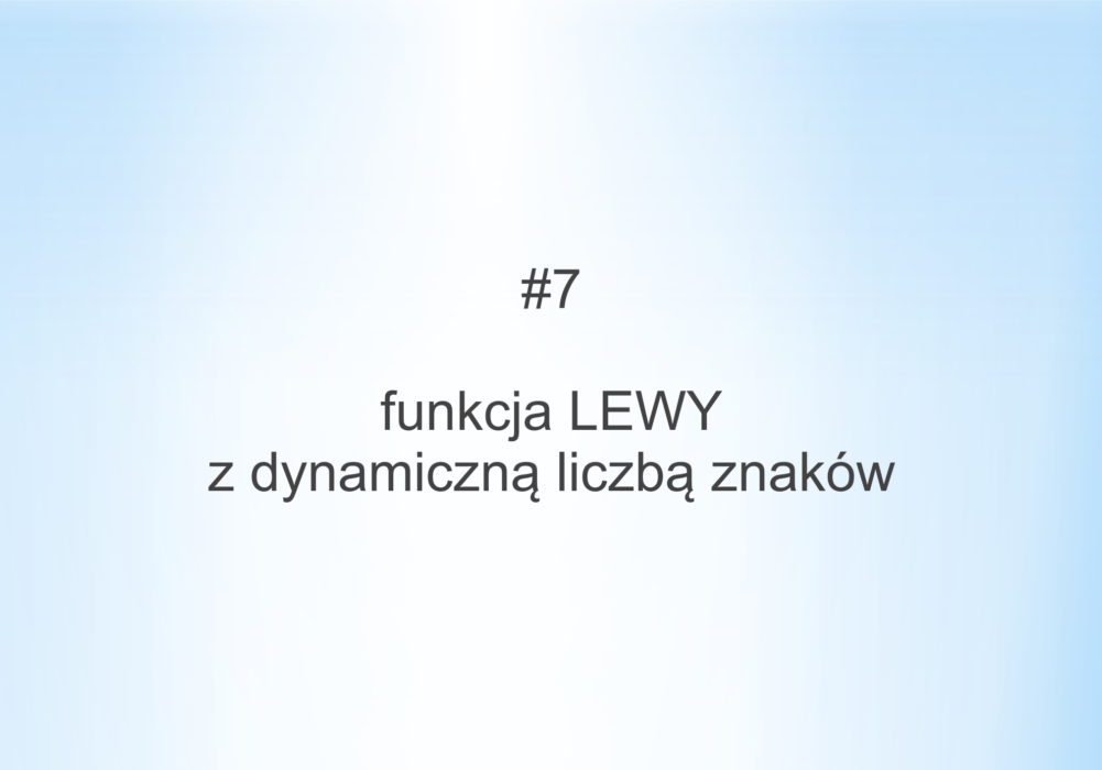 Funkcja LEWY