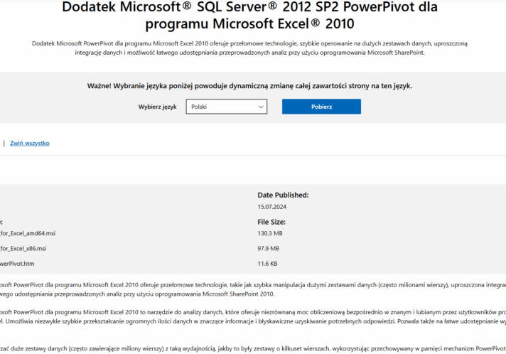 Jak zainstalować dodatek PowerPivot w Excelu