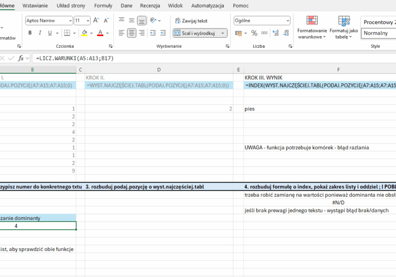 Dominanta w tekście