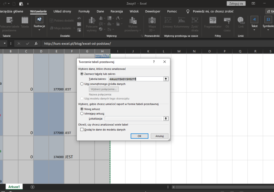 Excel szkolenie tabele przestawne dla zaawansowanych